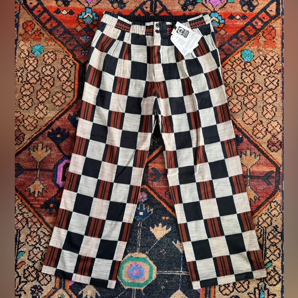 Ace & Jig Black and White Checkered Pants